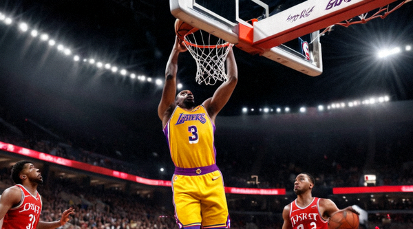 NBA篮球比赛现场球员突破上篮，用于展示88看球篮球赛事资讯配图